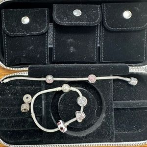 Pandora Bracelets, Charms and travel case lot